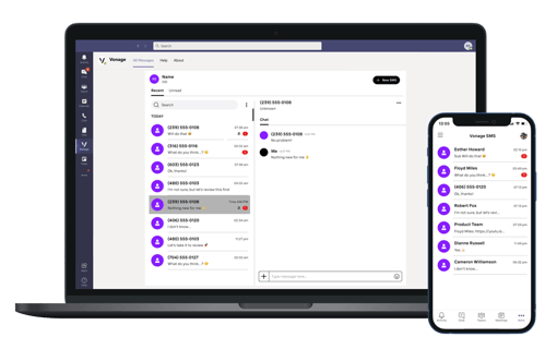 Microsoft Teams calling Image of Microsoft Teams calling interface on a laptop screen and a mobile screen
