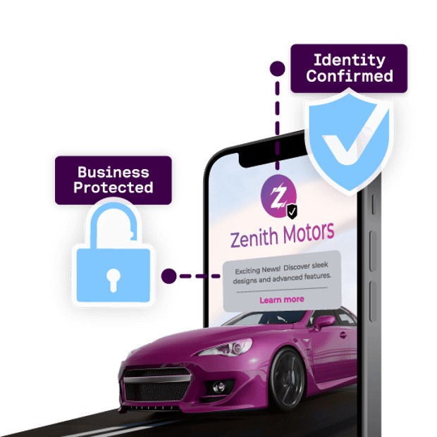 image showcasing a business using identity verification on mobile