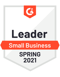 G2 Leader Small Business Spring 2021 Award
