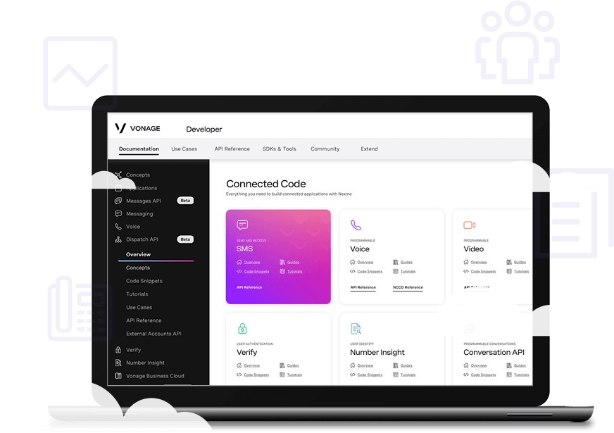 Communications APIs dashboard